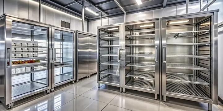 یخچال صنعتی مدرن با سیستم سرمایشی پیشرفته و طراحی کاربردی برای کاهش مصرف انرژی