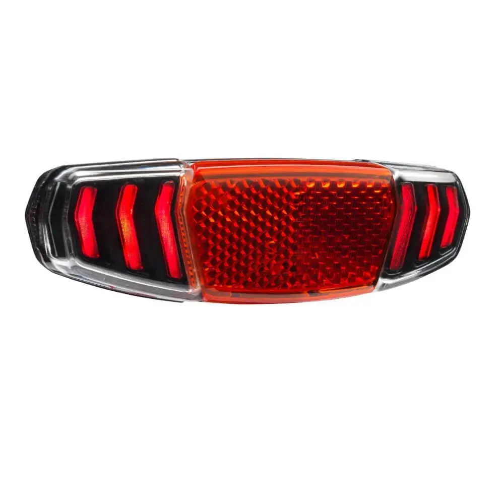 نمونهای از چراغ عقب دوچرخه با طراحی مدرن و نور LED روشن