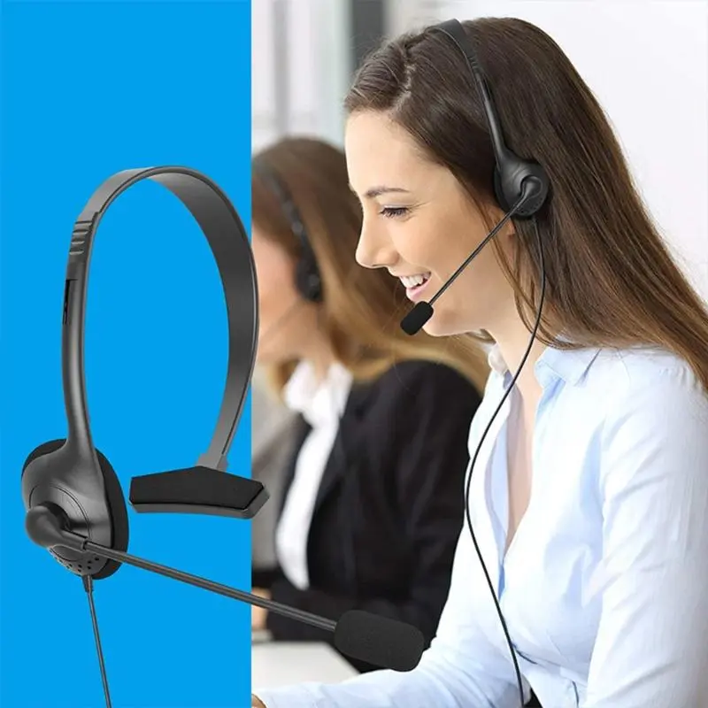 هدست کابلی با میکروفن حساس برای کاهش نویز محیطی در کال سنتر