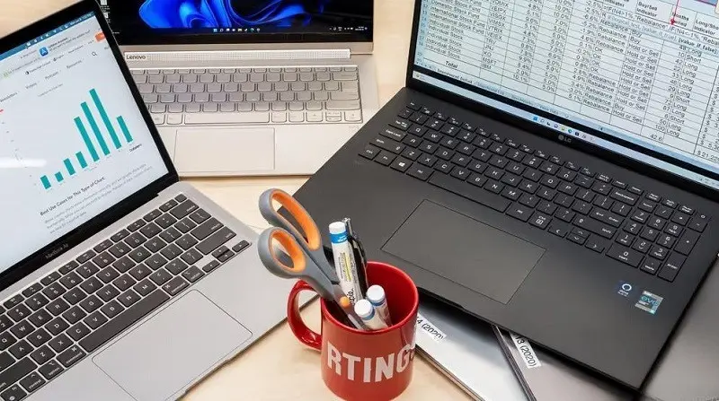 مقایسه صفحهکلیدهای مختلف لپتاپهای اداری برای ارزیابی راحتی کار
