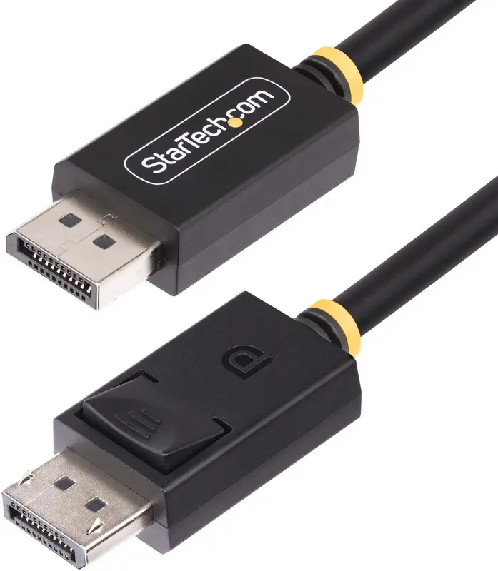 نمونه اتصال کابل DisplayPort به نمایشگر و کارت گرافیک
