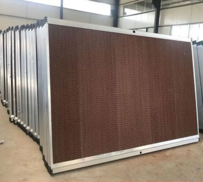 سیستم سرمایش تبخیری با چارچوب آلومینیومی و PVC برای گلخانه و دامداری