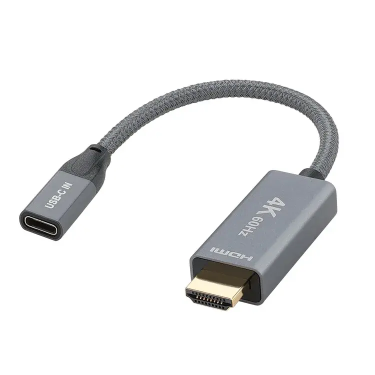 نمونهای از تبدیلکننده Type-C به HDMI با طراحی کوچک و قابل حمل برای استفاده در محیطهای مختلف