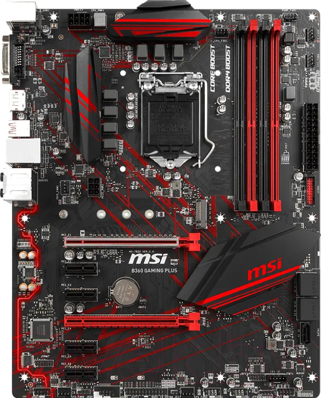 مادربرد MSI با طراحی پیشرفته و پورت‌های متعدد برای گیمینگ