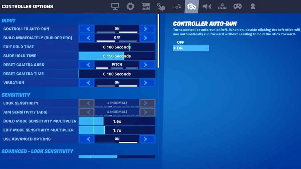 تنظیمات کنترلر برای بازی فورتنایت با دکمههای قابل تنظیم