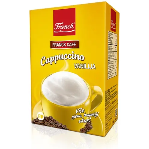 کاپوچینو فوری با طعم وانیل و کرم در بستهبندی کوچک