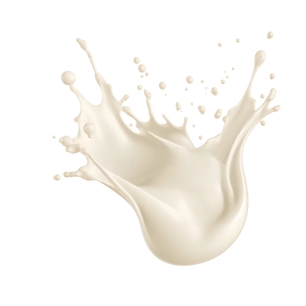 فشاری شیر در یک ظرف شیشه‌ای شفاف