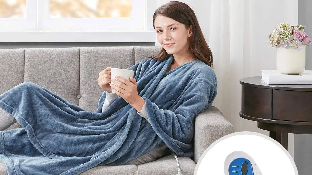نمونه‌ای از پتوی برقی یک نفره با طراحی مدرن و قابل حمل