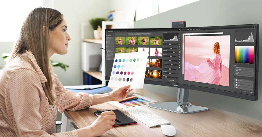 مانیتور طراحی با پنل IPS و دقت رنگی بالا