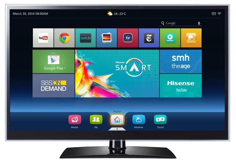 پورتهای تلویزیون هوشمند شامل HDMI، USB و اترنت